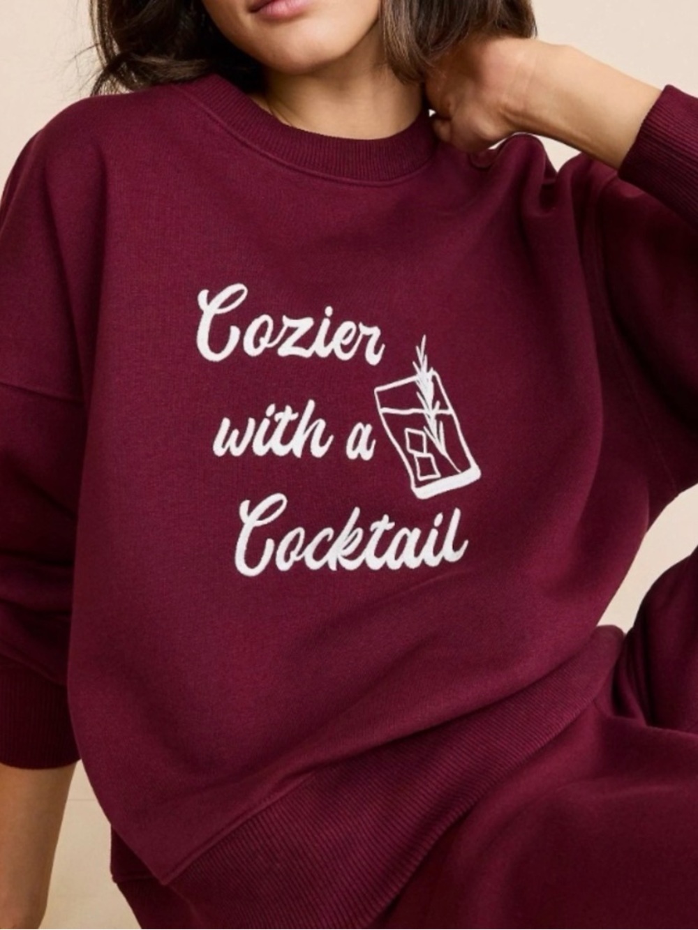 Lou & Grey Cozier with a Cocktail Sweatshirt Size L